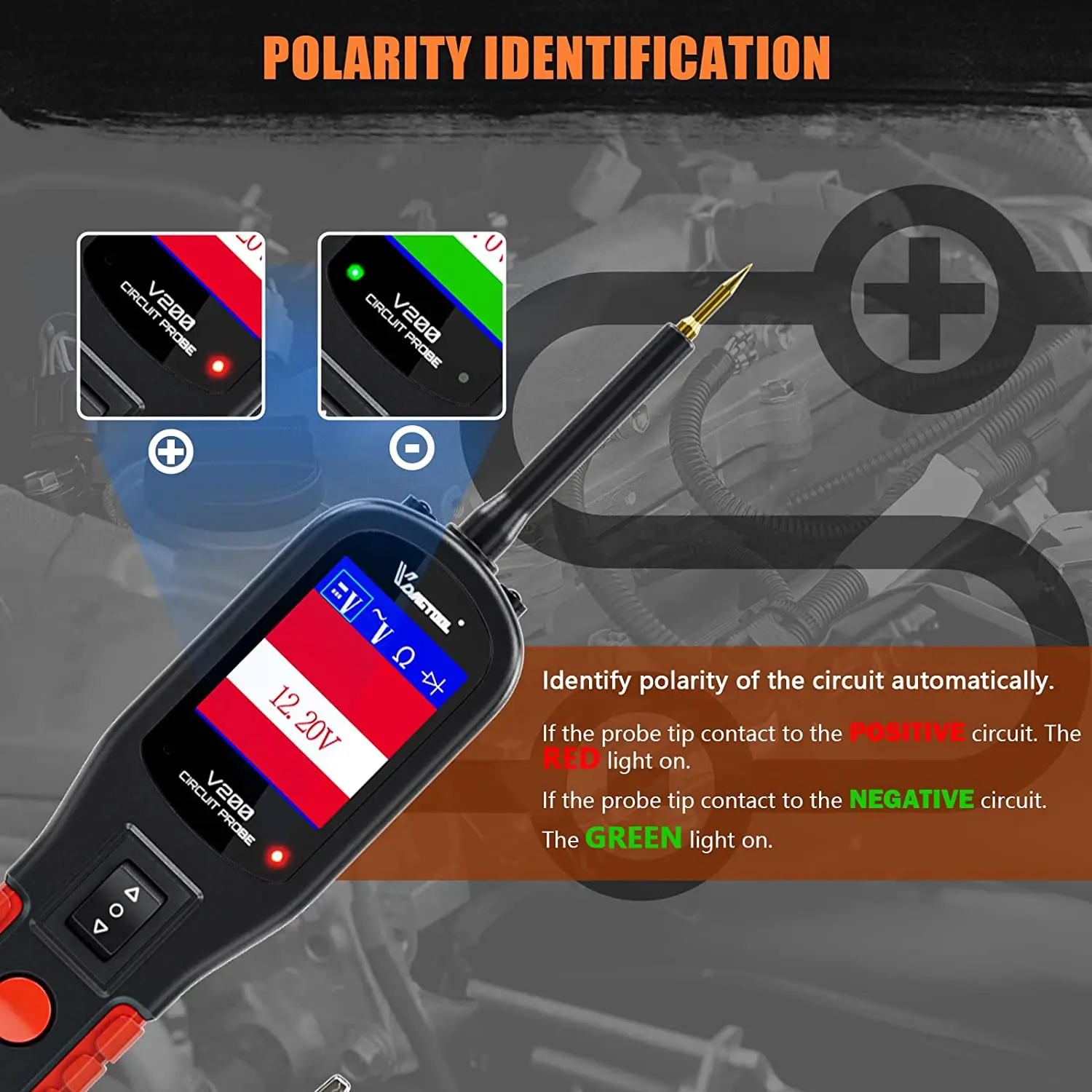 VDIAGTOOL V200 Автомобильный тестер электрических цепей 6 В-30 В комплект зондов