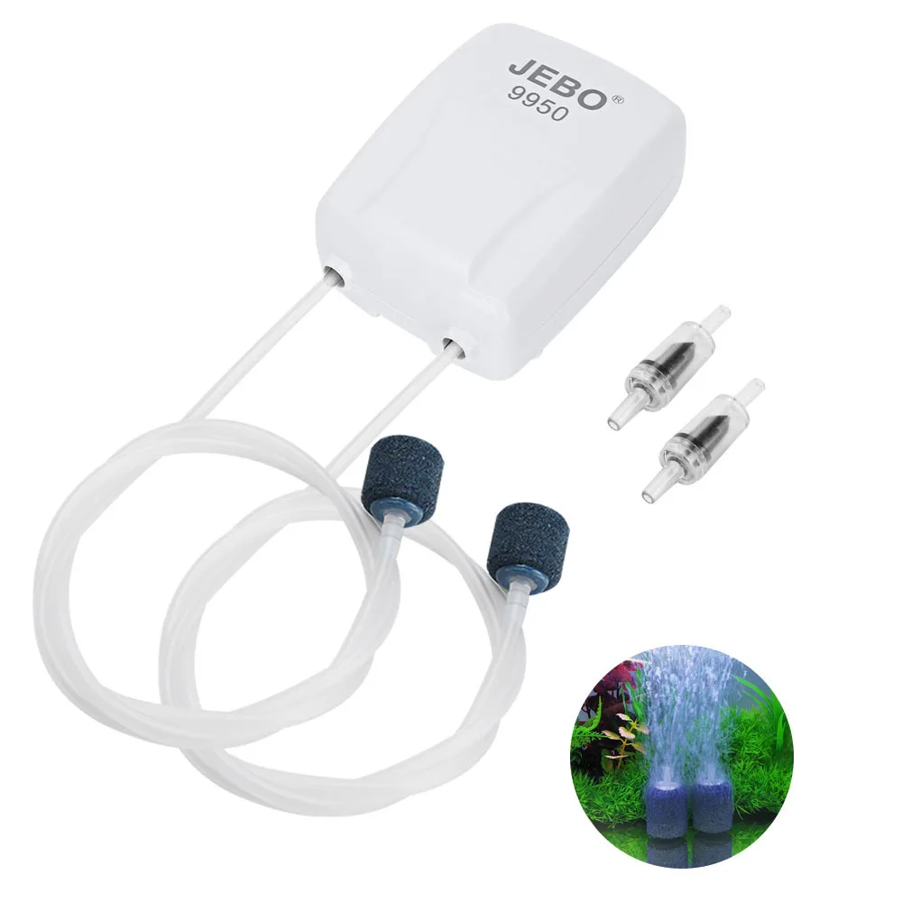 

JEBO аквариум AC и DC двухцелевой кислородный насос бесшумный кислородный насос литиевая батарея портативная уличная Рыбалка USB зарядка