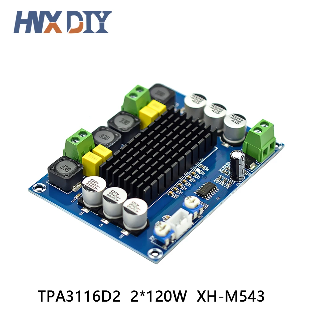 

Двухканальная цифровая плата усилителя мощности TPA3116D2 2*120W XH-M543