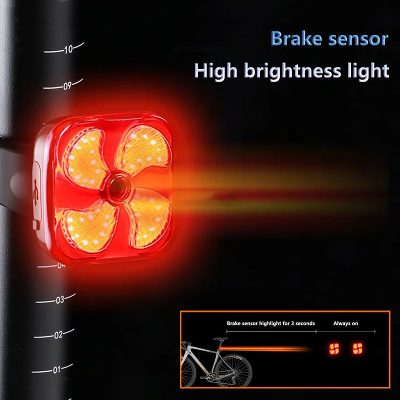 

Новый велосипедный фонарь, умный задний фонарь для велосипеда с датчиком стоп-сигнала, водонепроницаемый задний фонарь для велосипеда с USB-зарядкой, предупредительный задний фонарь для велосипеда