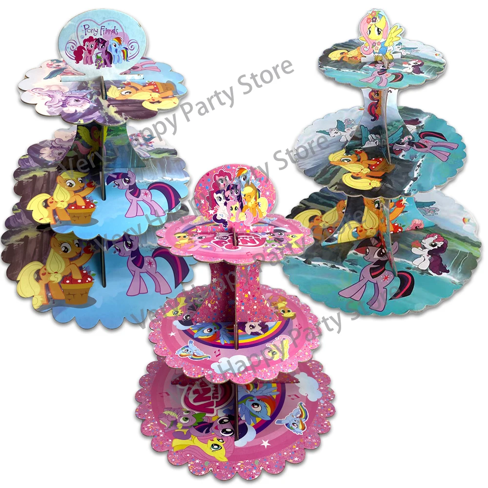 1 компл./лот подставка для торта на день рождения Маленький пони 3-х уровневый