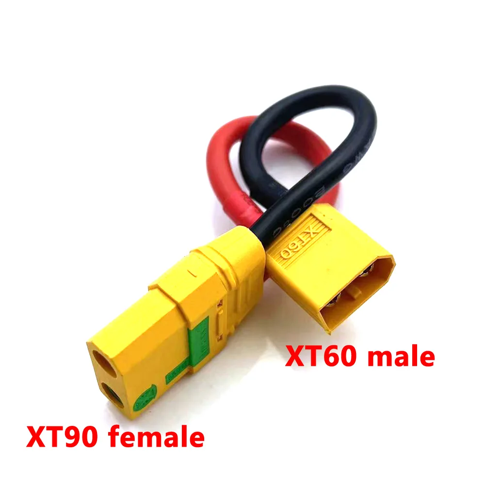 Фото XT30 к XT60 T TRX Мужской/Женский RC Lipo Батарея Адаптер 10 СМ Кабель Силиконовый провод для FPV RC Автомобильные аксессуары CineLog35 Запчасти для дронов №3