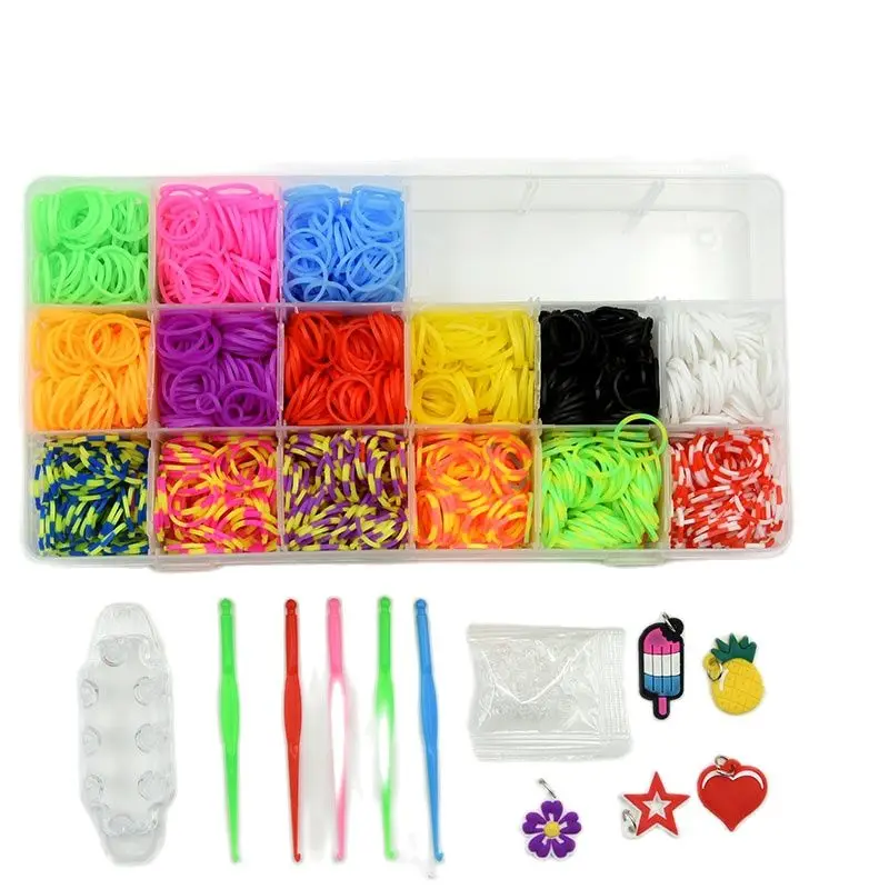 

Rubber Loom Band Bracelet Kit Colorful Beads Tool Set for DIY Jewery Making Girls Friendship Knitting Bracelets Christmas Gifts