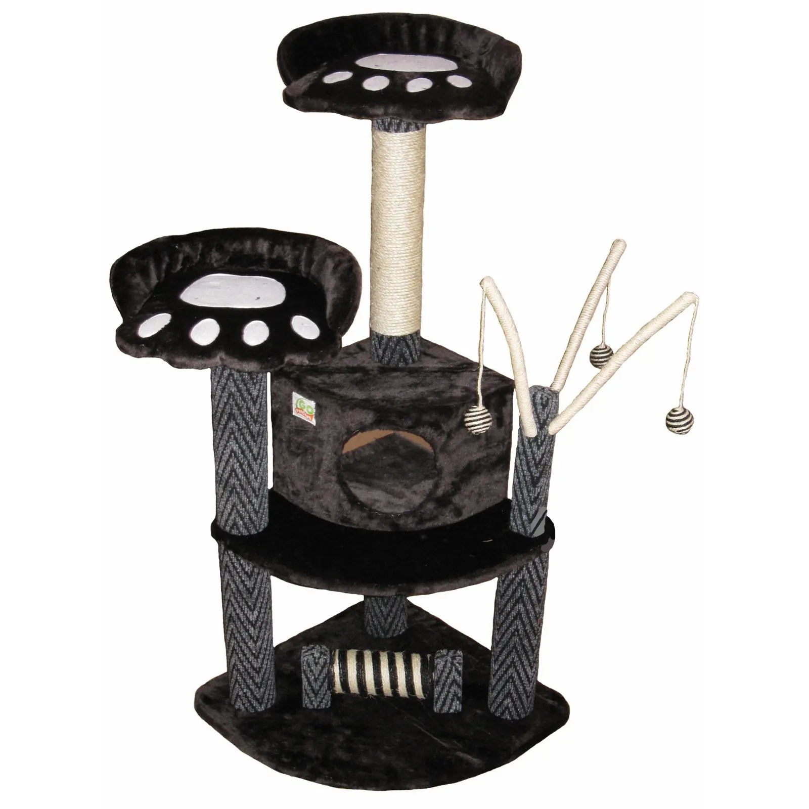 

Free Shipping Go Pet Club Cat Tree - Black - 50 in.