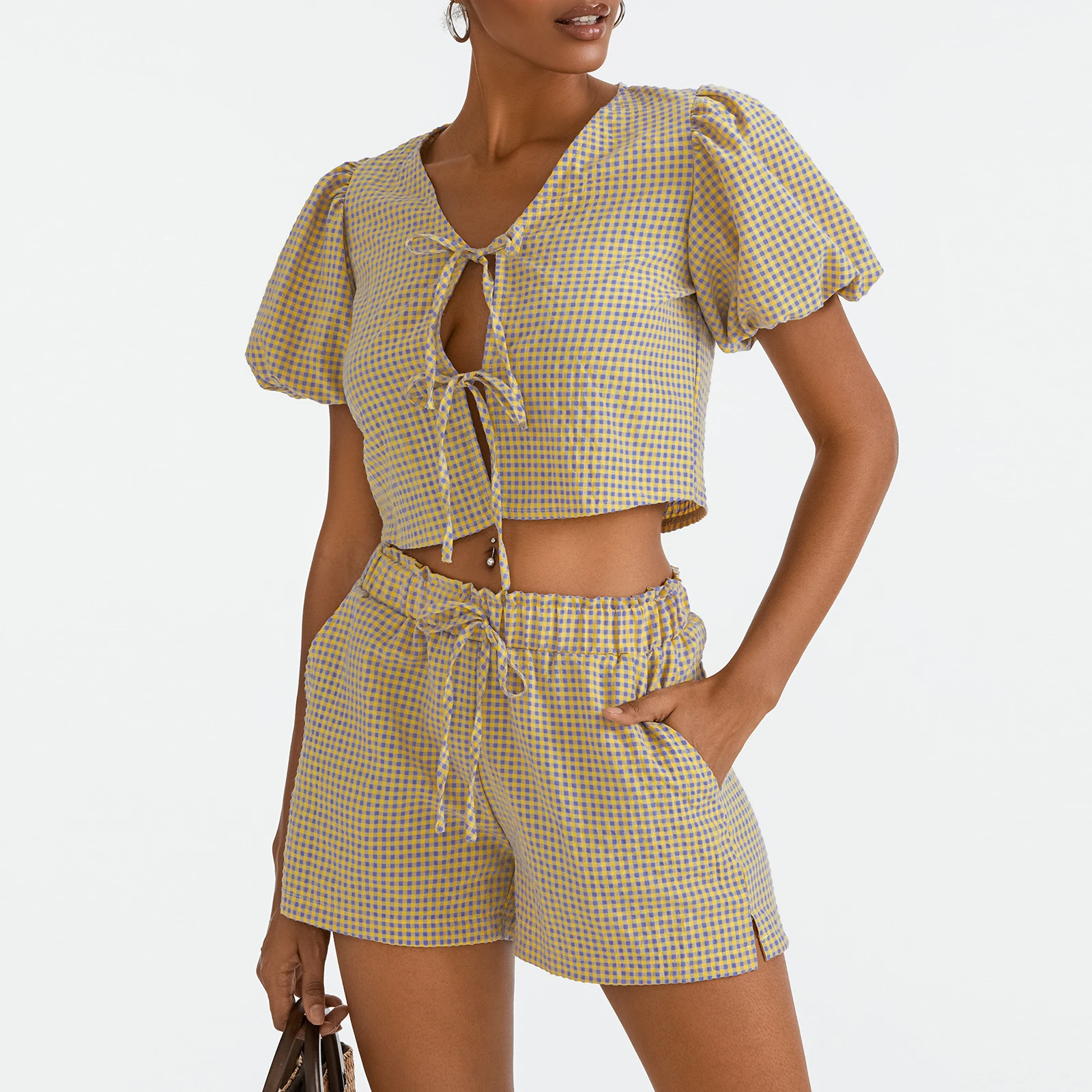 Женские повседневные комплекты одежды Kawaii из 2 предметов y2k Волшебная рубашка с