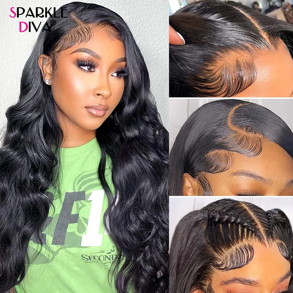 Body Wave 13x4 Lace Front Wigs Human Hair 150% Density Glueless HD Lace Frontal Wigs Brazilian Virgin Hair Pre Plucked with Baby