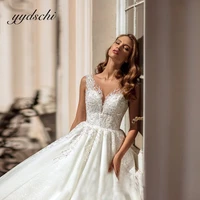 2022 elegant sexy wedding dress for women a line tulle illusion bridal gown spaghetti straps vestido de novia