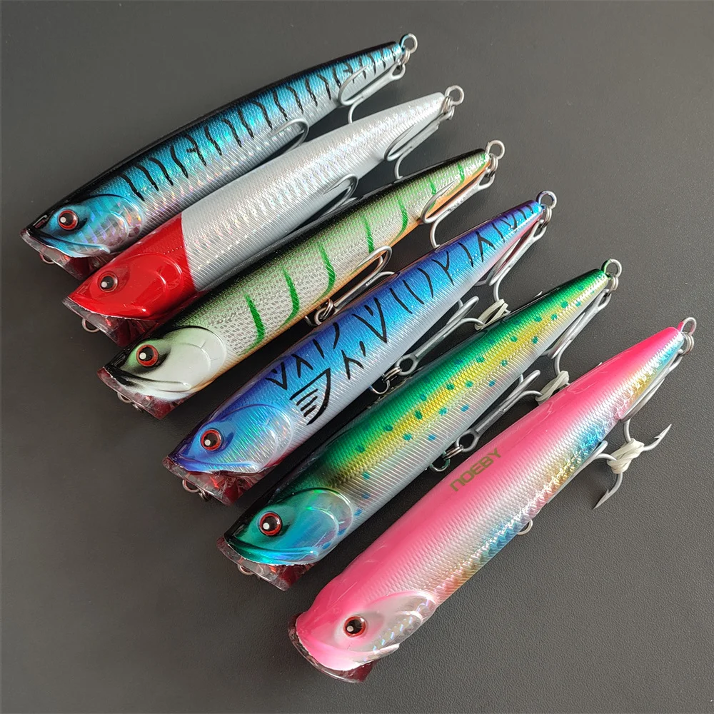 

NOEBY 140mm 40g Feed Popper Fishing Lures Topwater Wobbler Hard Bait Floating Baits for Sea Bass Pike Fishing Lure