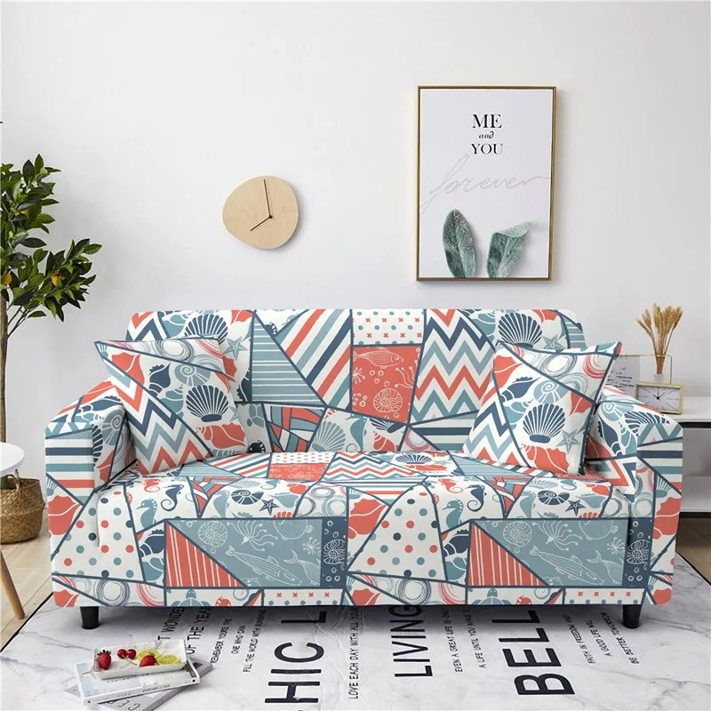 

Geometry Pattern Spandex Elasticity Sofa Cover Simple Home Decor Sofa Covers for Living Room Sectional Sofa Cushion Cover 1PC