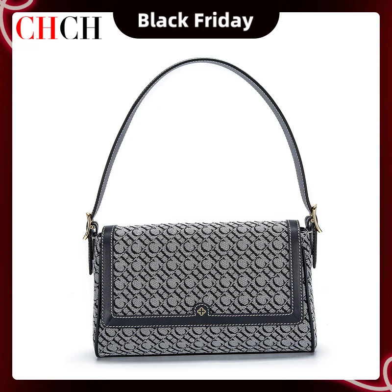 

CHCH Top Quality Luxury Shopping Bag Retro Casual Lady Underarm Handbag Pattern Shoulder Bag Purses Female Print Totes Bags