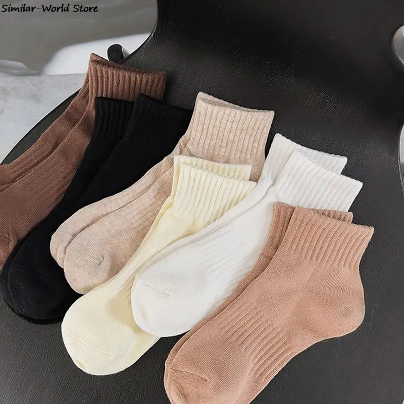 

Material Thickened Stockings In Autumn And Winter Pure Cotton Solid Color Women's Sports Sock Moisture-Proof And Sweat-Absorbent