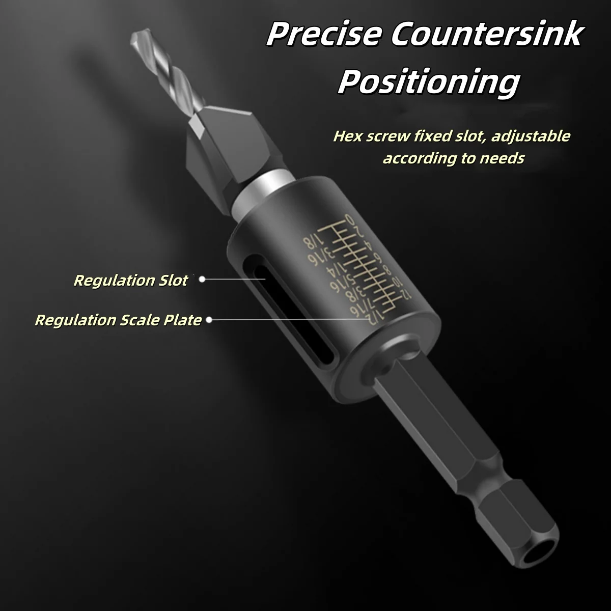 Набор сверл с зенковкой 4-в-1 ограничителем глубины хвостовиком 6 25 мм