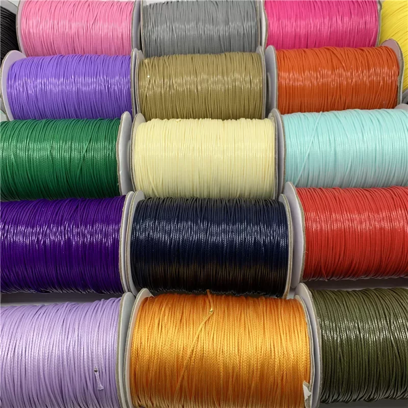 

10yards 1mm Colorful Waxed Cotton Cord Waxed Thread Cord String Strap Necklace Rope For Jewelry Making For Shamballa Bracelet