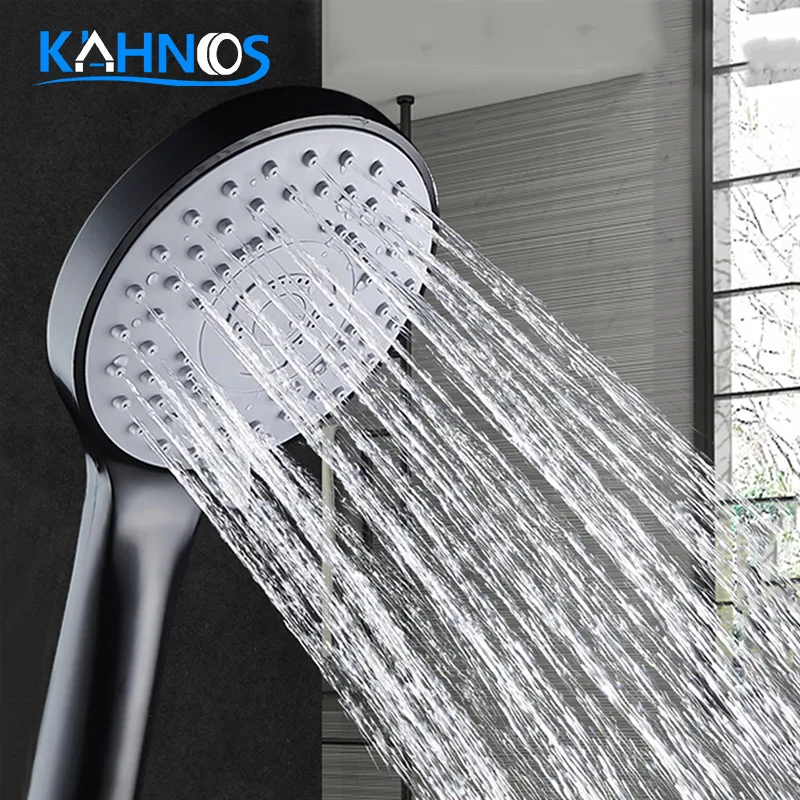 

Strong Pressurization Shower Spray Nozzle Water Saving Rainfall Bathroom Hand-held Shower 5 Modes Adjustable Black Shower