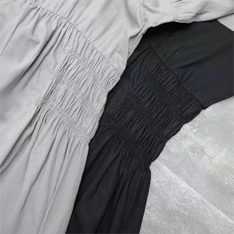 Женское винтажное платье с вышивкой Johnature однотонное свободное Повседневное