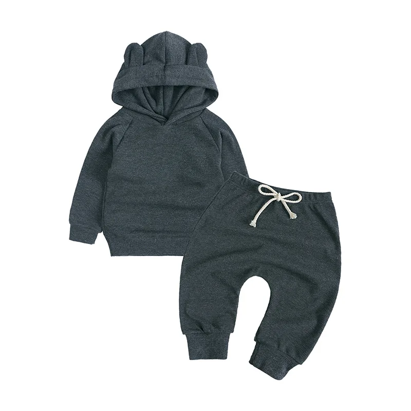 

Toddler Clothes Kids Suit Solid Girl Cotton Hoodies Pullover Sweatshirt Pant Winter Spring Girl Boy Tracksuit Sportswear