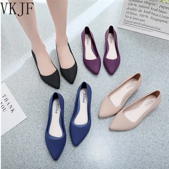 Spring New Women's Shoes Pointed Toe Shallow Mouth Matte Surface Single Shoes Medium Heel All-match Fashion Non-slip Work Shoes 1