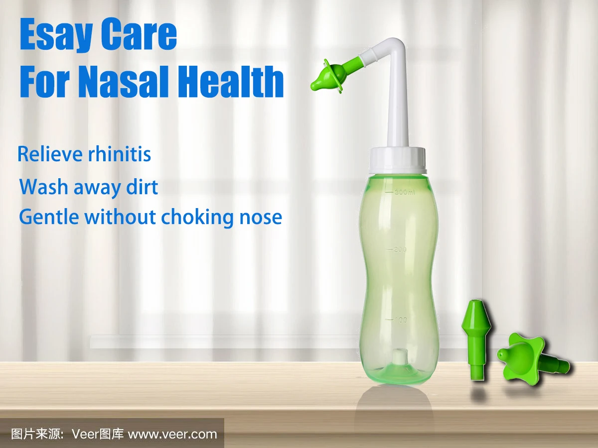 

300ml Nasal Wash Neti Pot Sachets Sinus Nose Cleaner Bottle Children Baby Nose Care Nasal Irrigator Wash Pot Saline