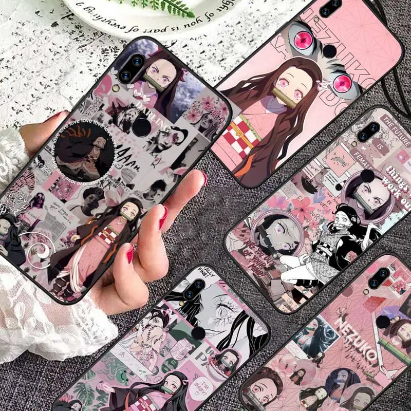 

Nezuko Demon Slayer anime Phone Case For Xiaomi Redmi note 7 8 9 11 i t s 10 A poco f3 x3 pro lite funda shell coque cover