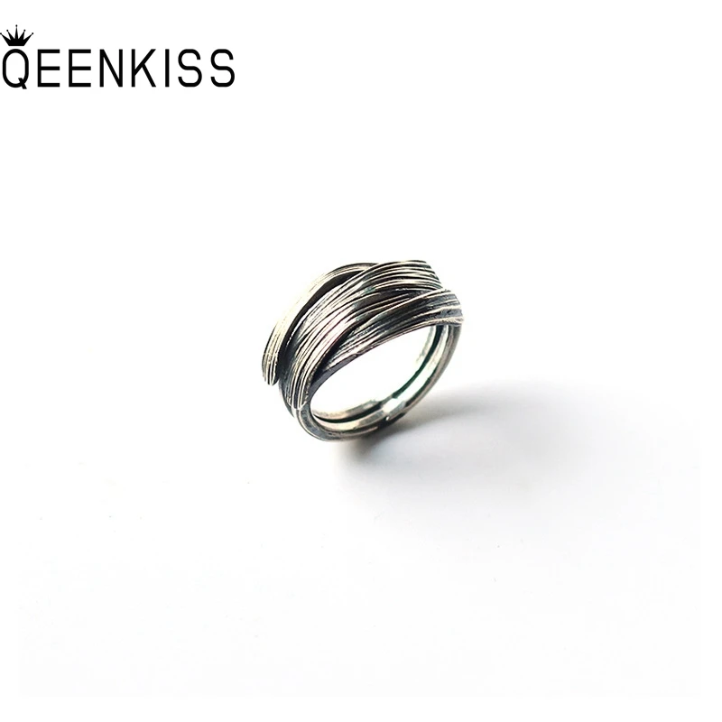 Ювелирные изделия QEENKISS RG6770, оптовая продажа, подарок на день рождения и свадьбу, винтажное перекрытие, серебро 925 пробы, регулируемое звено