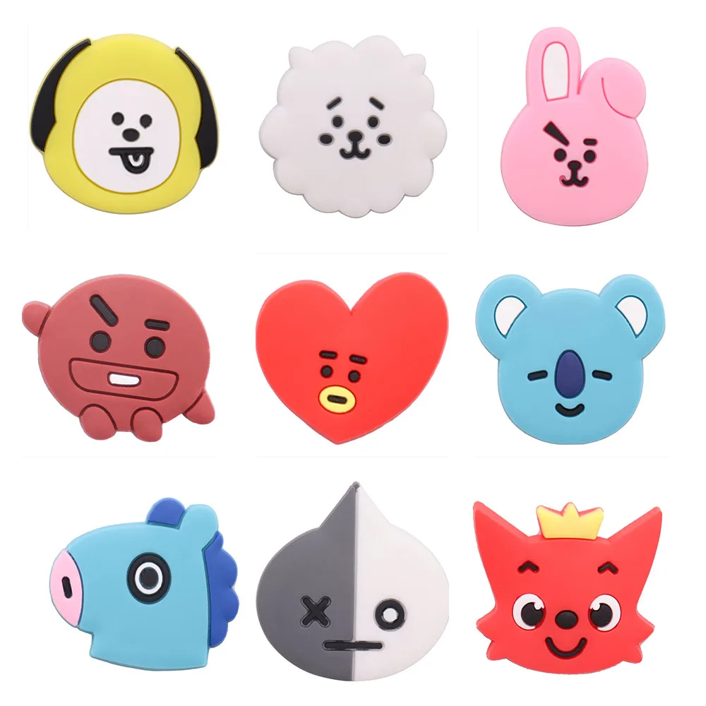 

1Pcs Heart Shape PVC Slippers Shoe Charms Accessories Decorations for Crocs Charms Jibz Wristbands Kids Birthday Gift Croc Pins