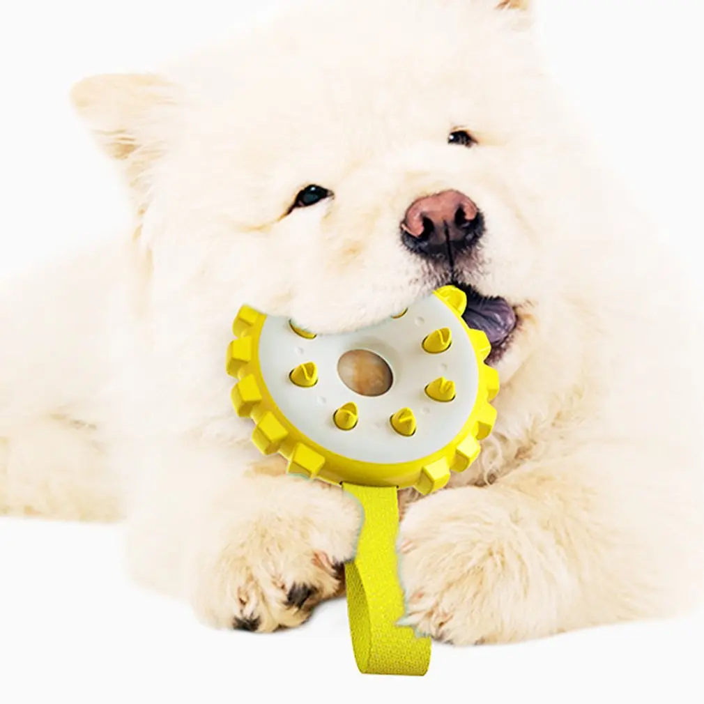 

Ring Flying Disk Molar Toy Bite-resistant Dog Toothbrush Multi-functional Risbee Toy Dog Toothbrush Training Toy