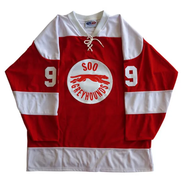 

#99 Уэйн Gretzky Soo Greyhounds Ретро хоккейная Джерси Мужская сшитая под заказ любой номер и имя Джерси
