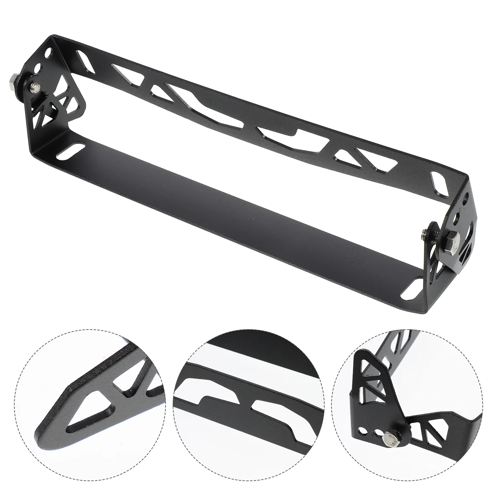 

Black Aluminum Car License Plate Frame Holder Adjustable and Rotating Solid Bracket