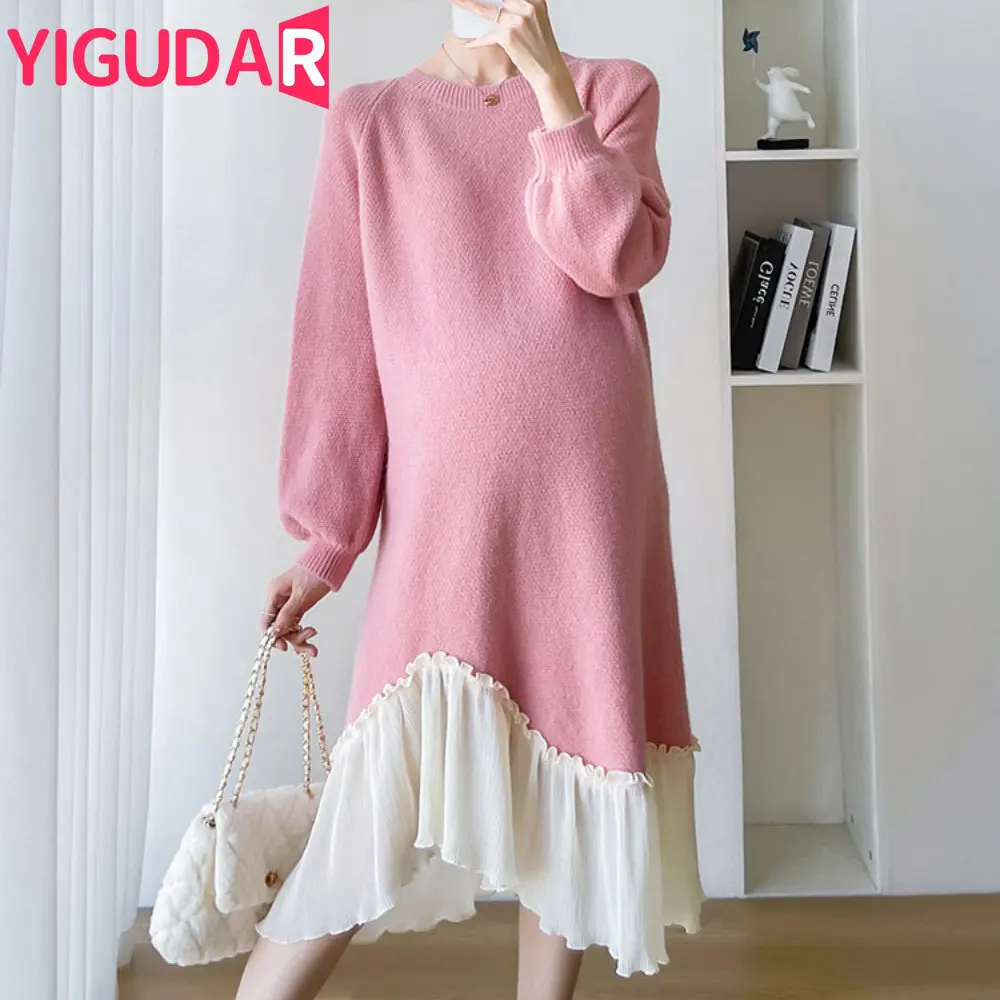 

Maternity Dress Summer Dress Can Breastfeed Floral Loose Small Fresh Long Sleeve French Summer pregnancy photoshoot dress