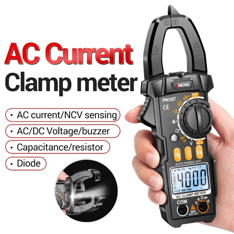 

Digital Multimeter Clamp Meter ACCurrent Measurement Non Contact NCV Induction Drop Shipping