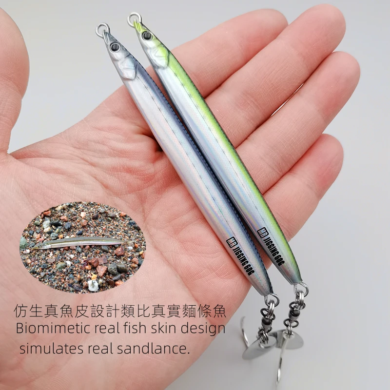 Фото Mr JigginG Biomimetic Sandlance Metal Jig 30 г 40 г 60 г 80 г 100 г 120 г испанская приманка для скумбрии Katsuo Fast Hairtail рыболовная приманка №4