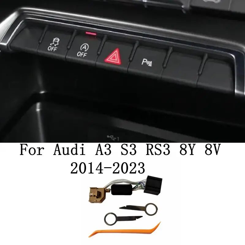

Для Audi A3 S3 RS3 8V 8Y 2014-2023 Автомобильный автоматический запуск и стоп-кансилер, стоп-запуск, устройство для устранения двигателя, вилка, кабель