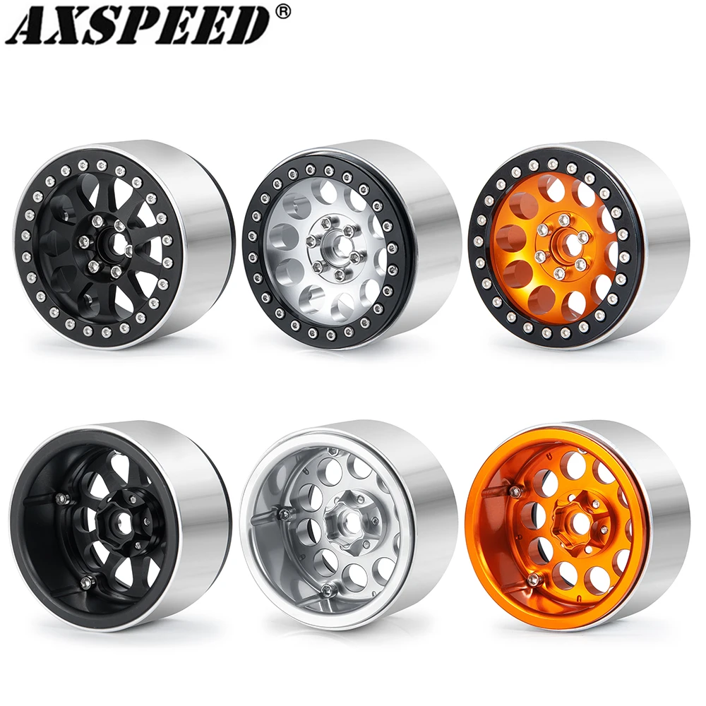 

AXSPEED 4PCS Metal 2.2 Beadlock Wheel Rims for 1/10 RC Crawler Car Axial SCX10 Wraith 90048 RR10 Traxxas TRX4 TRX6 Parts