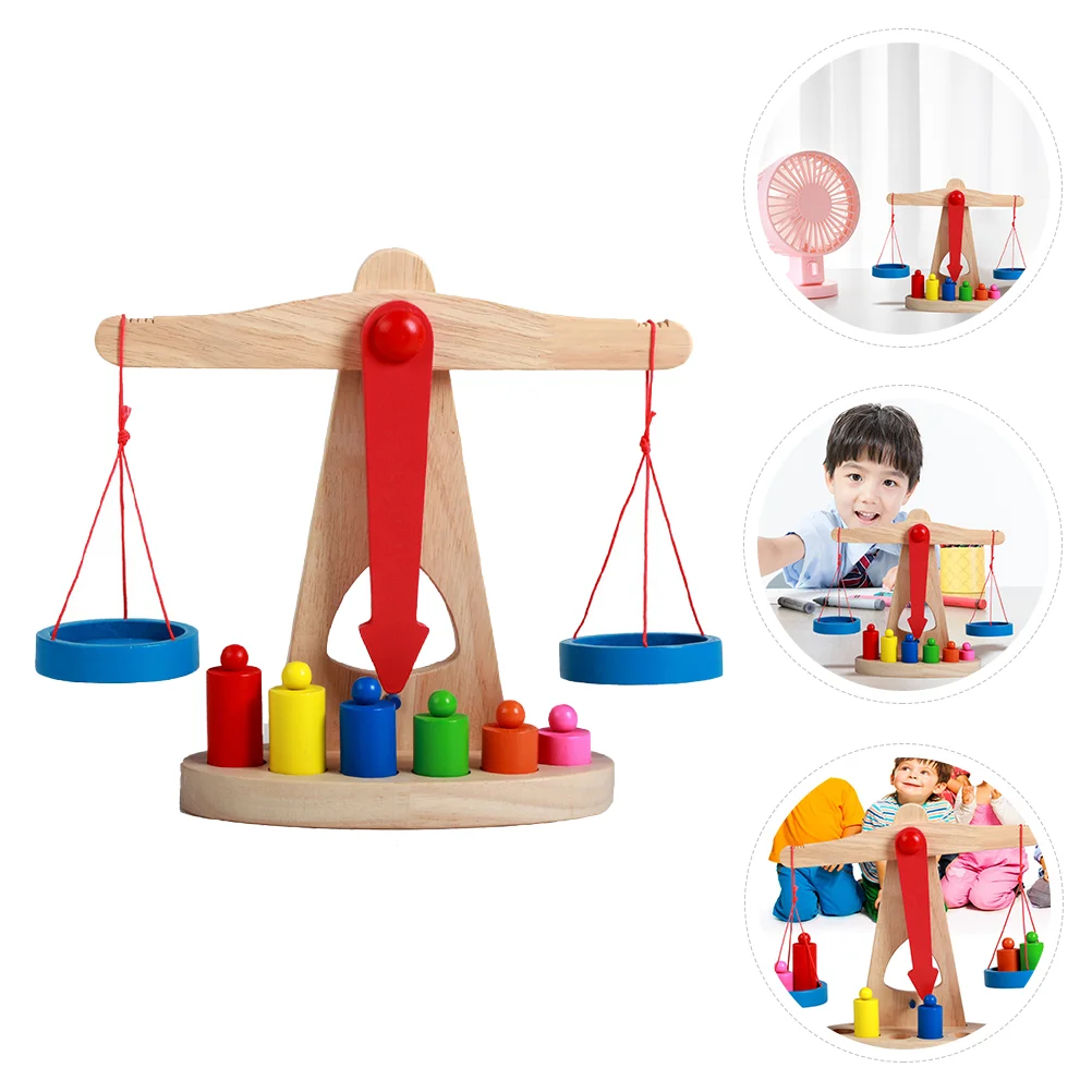 

Balance Scales Wooden Teaching Aids Tools Early Educational Toys Playthings Supplies Baby