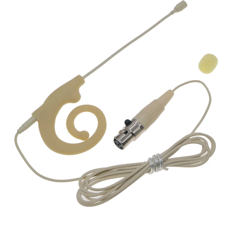 

High Quality Professional Snail Single ear Headset Microphone For Shure SLX PGX ULX QLX GLX TA4F Mini XLR 4Pin Wireless BeltPack