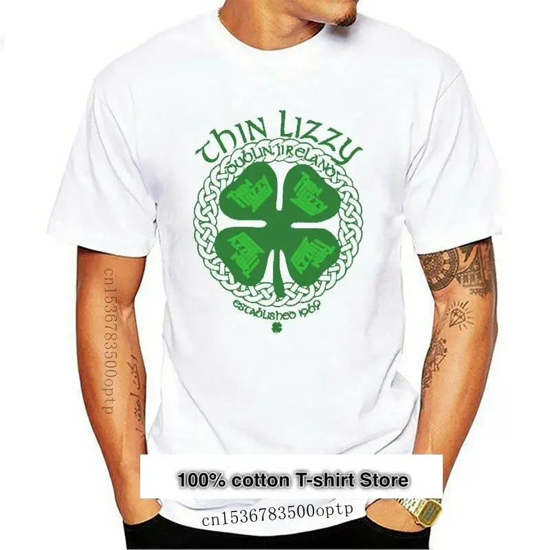 

Camiseta с троболом для cuatro hojas для женщин, полоса рок irlandes, fina, Lizzy, Official, nueva