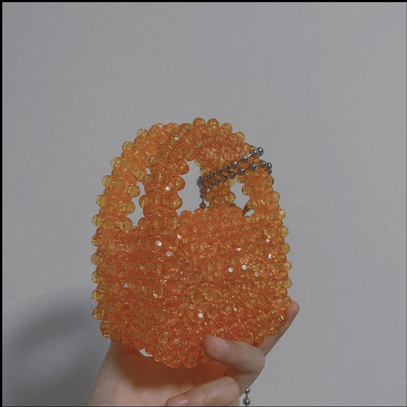 Оригинальные оранжевые сверкающие мини-кошельки и сумочки ручной работы с