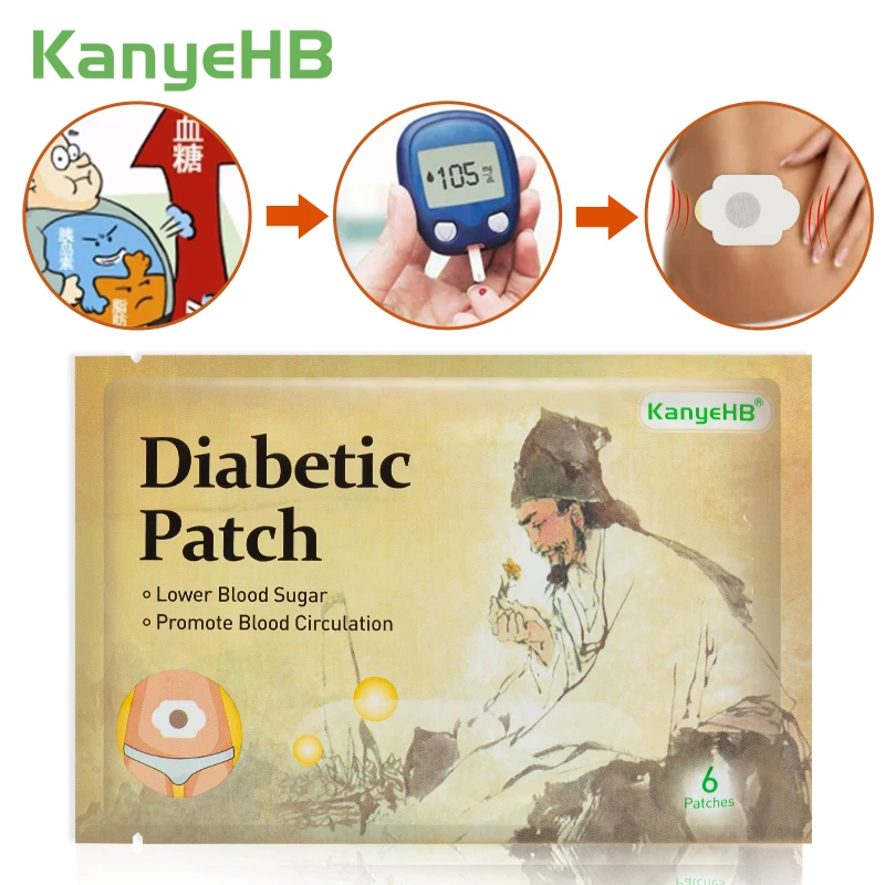 

6 шт., пластыри для лечения сахара в крови