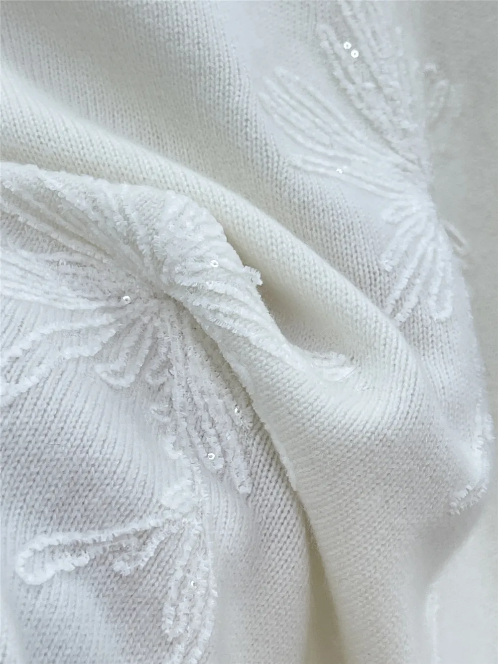 Высококачественный Женский плотный кашемировый пуловер с цветочной вышивкой