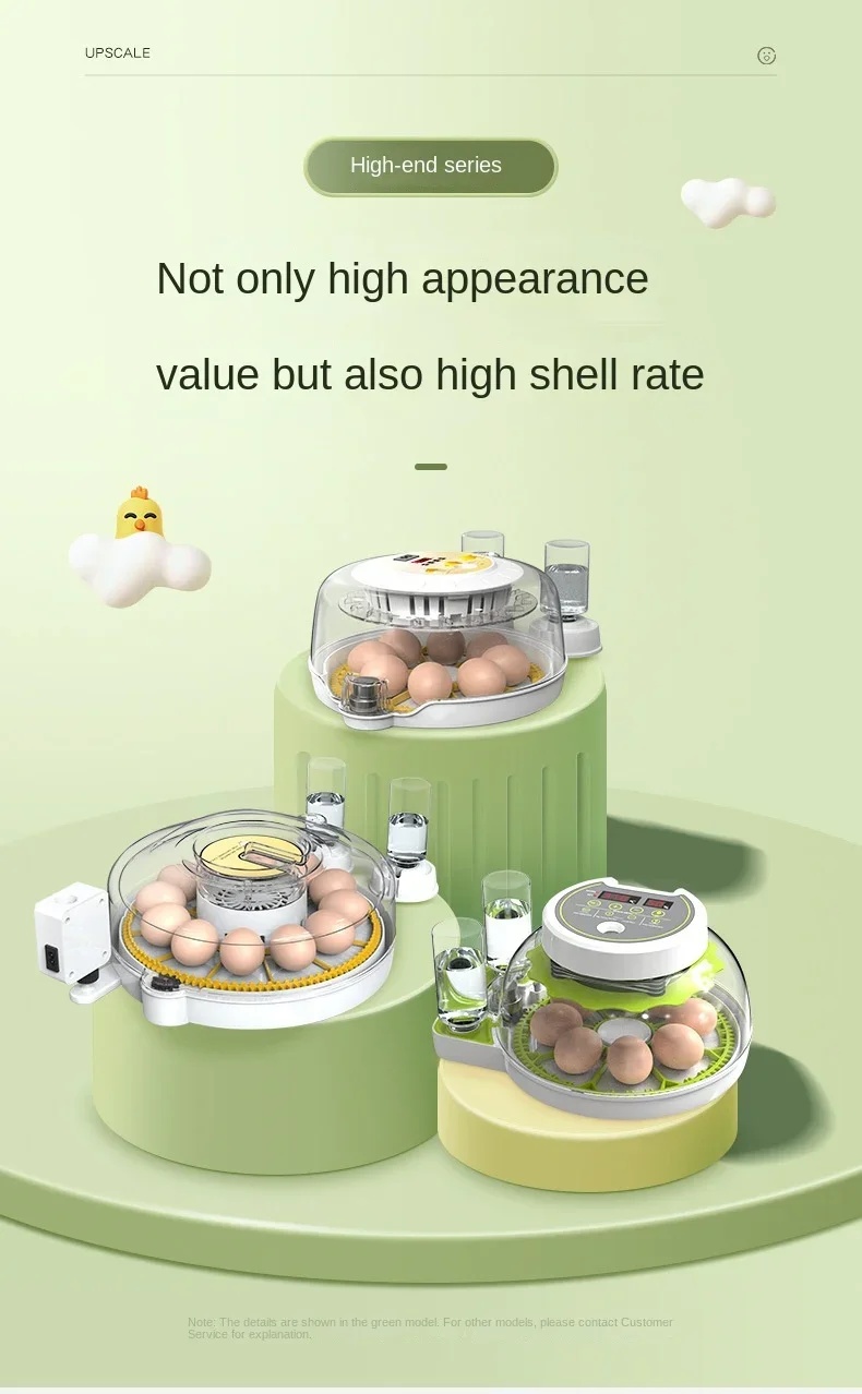 Маленький интеллектуальный автоматический мини-инкубатор для яиц на 8 птичье