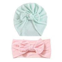 2pcsset cute baby headbands newborn nylon hair band for children hair accessories turban for baby girls items kids headwear cap