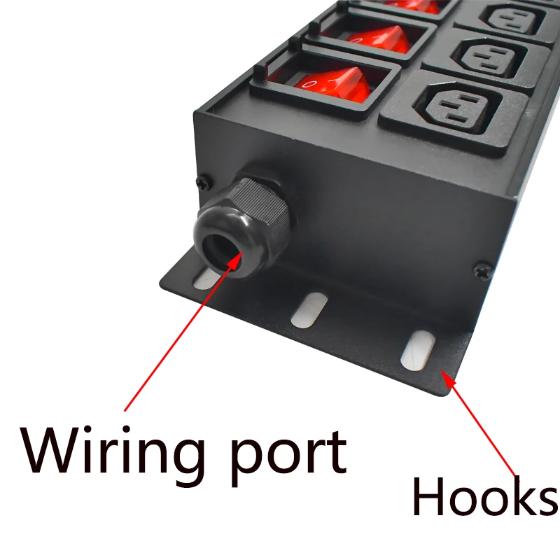 8 Way C13 розетка PDU 4000 Вт высокомощный выходной удлинитель для сетевого шкафа