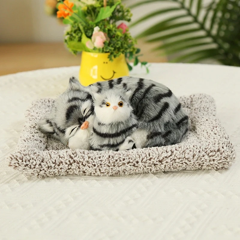 

1pc Kawaii Mother and Son Dog Plush Toys Stuffed Animal Plush Doll Simulation Child Kid Dog Toys Lifelike Cat Real Life Plush