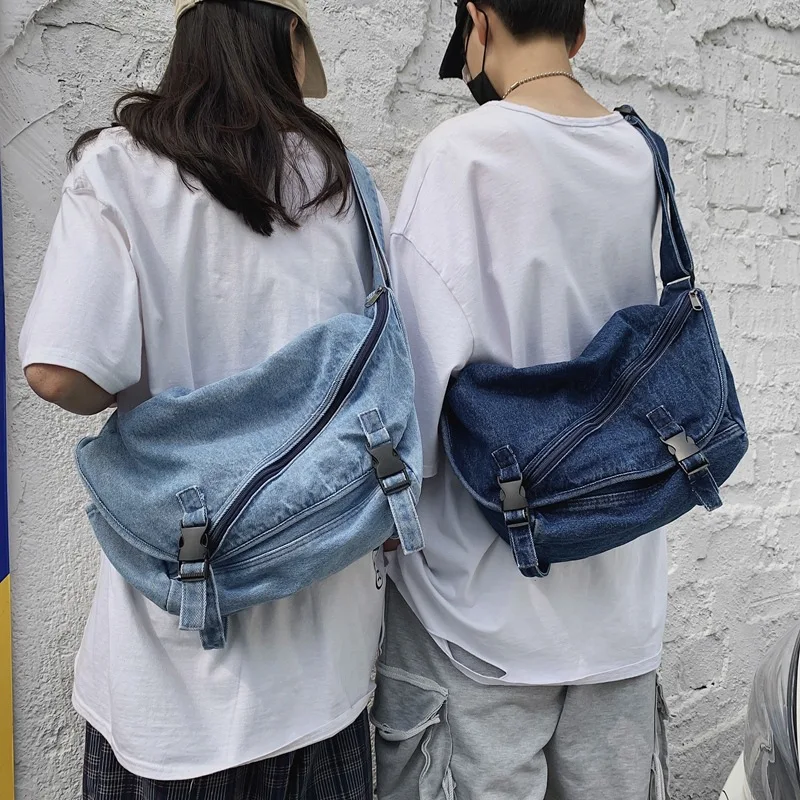 

Crossbody Bags Women Men Canvas Fashion All-match Multi-function Harajuku Casual Shoulder Bag Korean Style Simple Daily Chic Ins