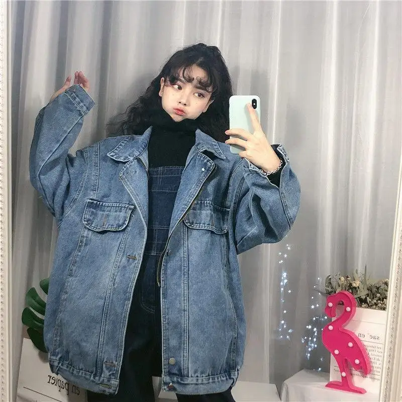 

Loose Korean denim jacket women's lazy style regular fashion spring and autumn 2022 new BF style top