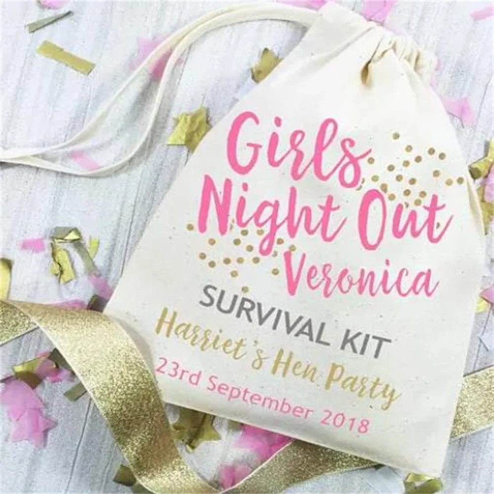

Персонализированные сумки для свадебных подарков подружек невесты, девушек, девушек, подружек невесты, набор для выживания