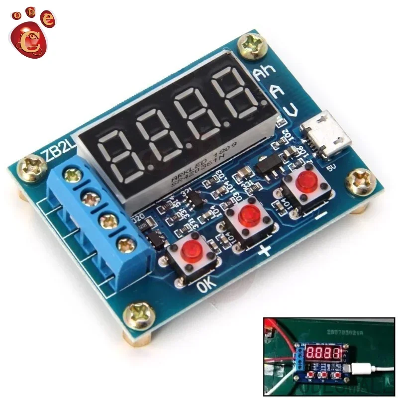 ZB2L3 Battery Tester LED Digital Display 18650 Lithium Power Supply Test Resistance Lead-acid Capacity Discharge Meter