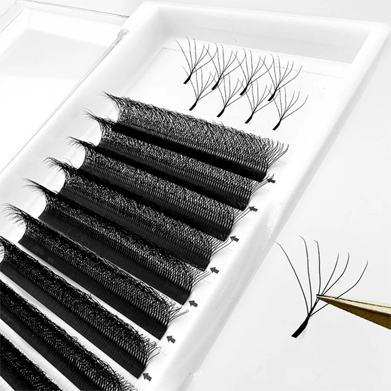 Высококачественные ресницы в форме 6D W толщина 0 07 мм натуральный изгиб готовые