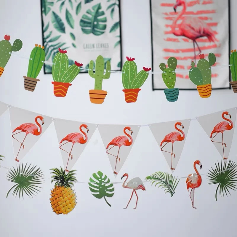 Гавайский флаг фламинго кактус тропические искусственные растения зеленые