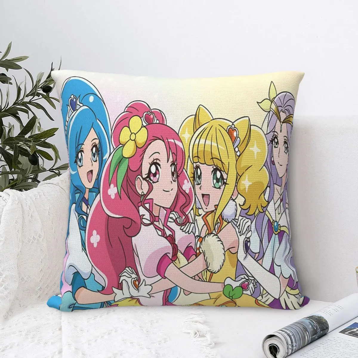 

Healin Good Throw Pillow Case Decor Pretty Cure Precure Princess Anime Backpack Cushions Covers DIY Soft